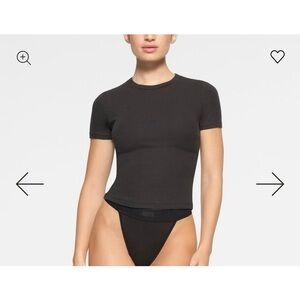 SKIMS Black Short Sleeve Tee